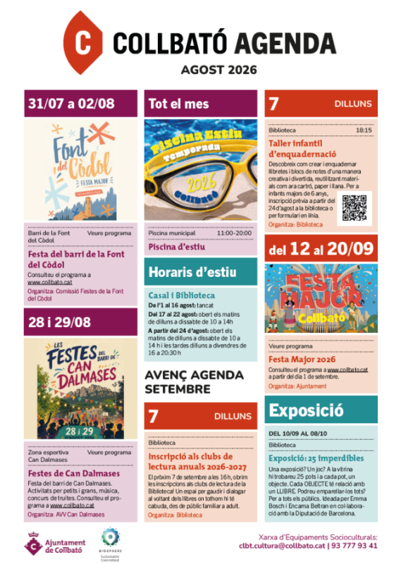 Agenda Agost 2026