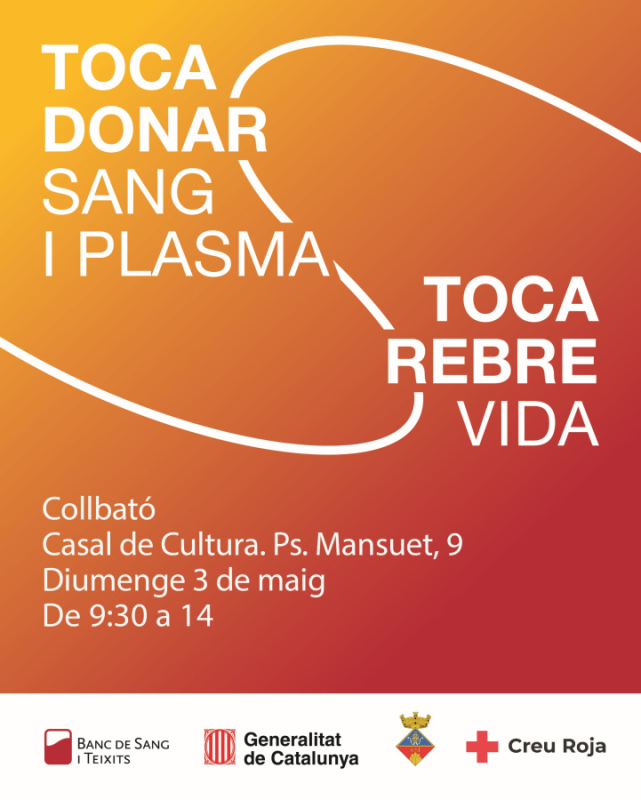 Vine a donar sang a Collbató