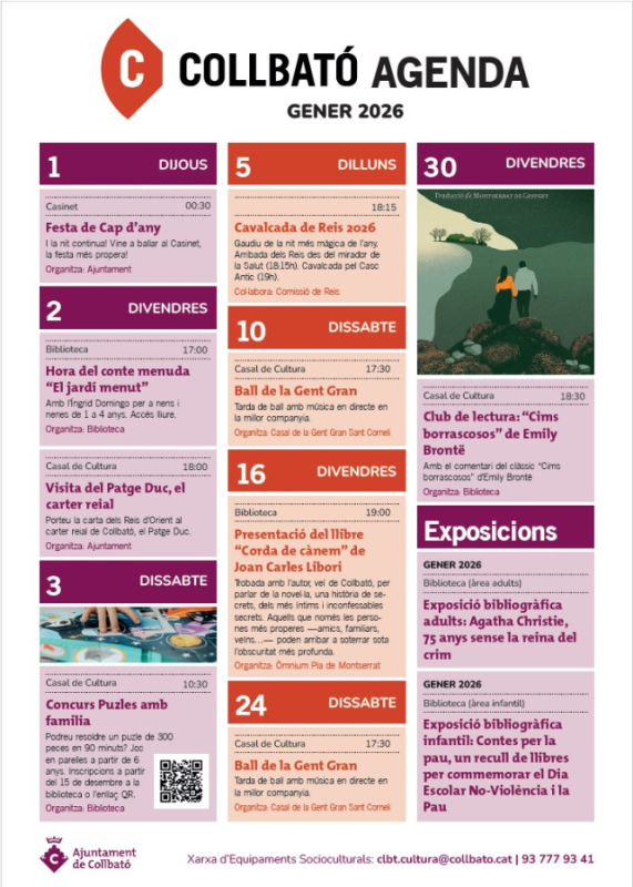 Agenda Gener 2026