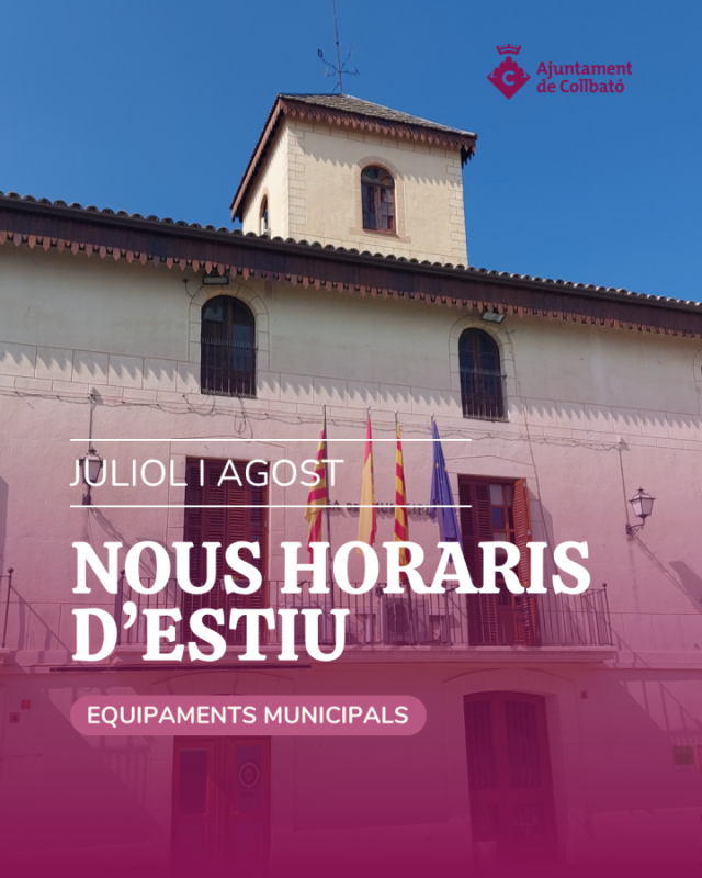Horaris Serveis Municipals Estiu 2026