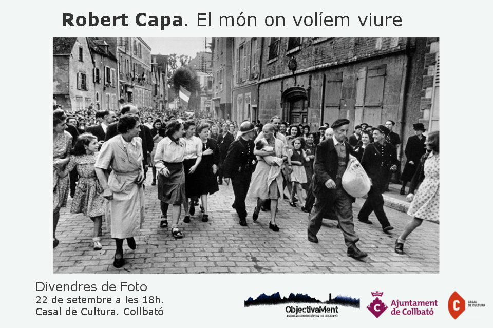 Cartell del Divendres de Foto dedicat a Robert Capa