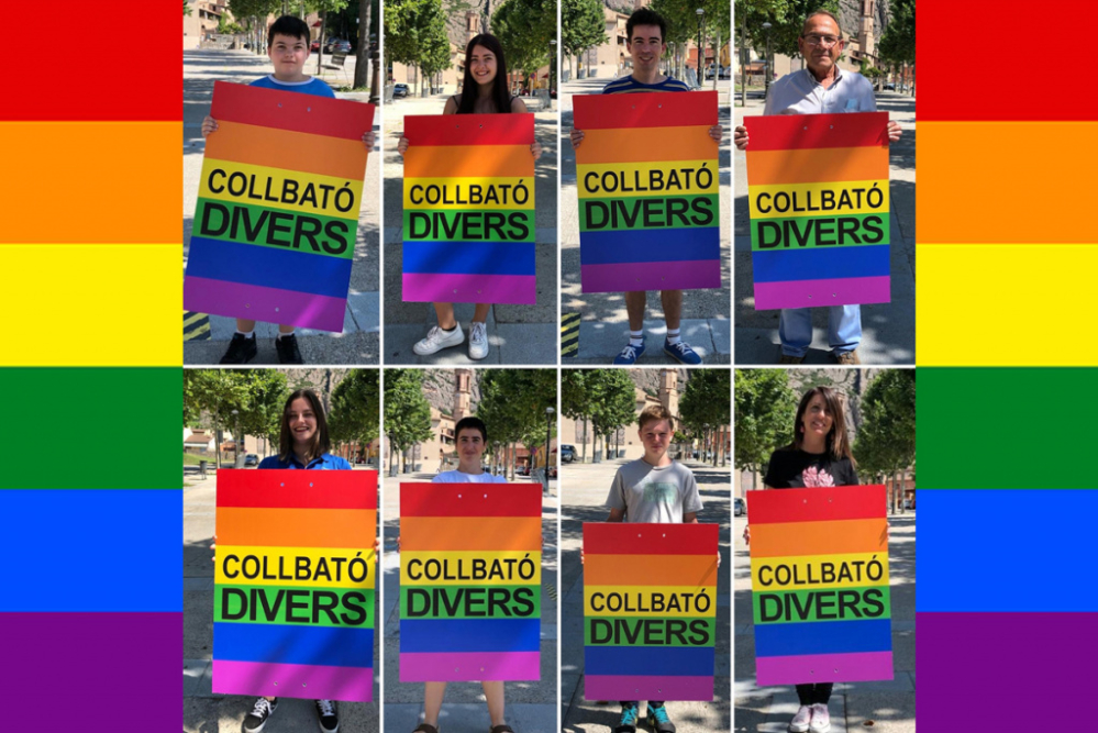L'Ajuntament de Collbató ha penjat banderoles de conscienciació i ha realitzat una sèrie de fotografies per commemorar, avui, dia 28 de juny, el Dia Internacional de l'Orgull Lesbià, Gai, Transsexual, Bisexual i Intersexual.