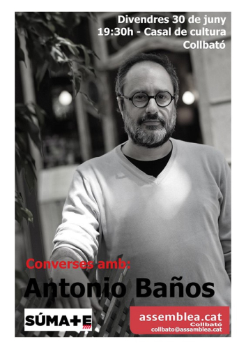 Cartell de la xerrada d'Antonio Baños