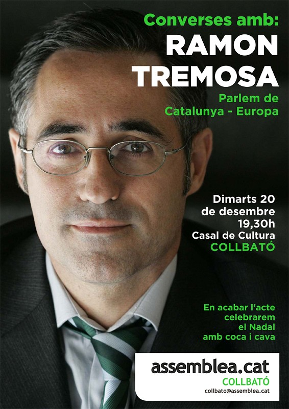 Cartell de la presentació de Ramon Tremosa a Collbató
