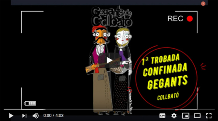 La Colla Gegantera de Collbató crea, en vídeo, la 1a Trobada Gegantera Confinada
