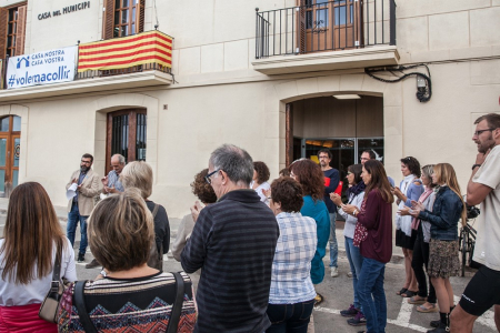 Concentració en suport de Jordi Sànchez i Jordi Cuixart