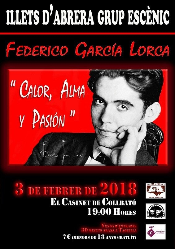 Dissabte, el grup de teatre Illets d'Abrera representa Federico García Lorca al Casinet