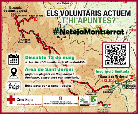 Informació de l'acció de neteja a Montserrat