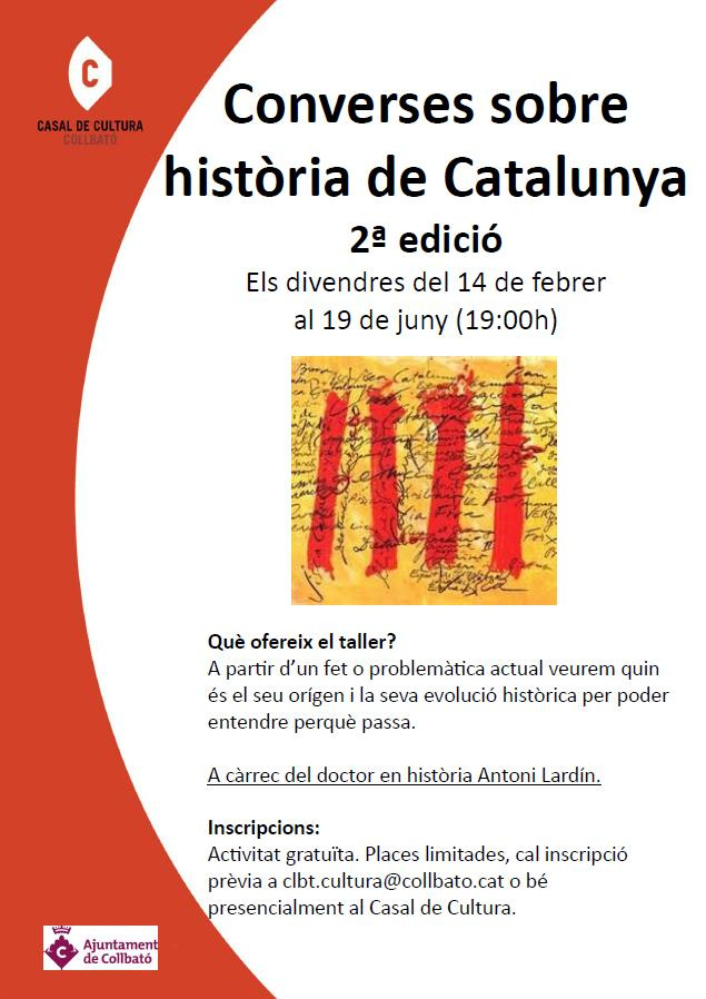 2a Edició del taller Converses sobre història de Catalunya